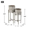 Modern Hexagon Bucket Plant Stand Set of 2 - Stylish and Functional