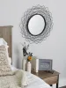 Modern Geometric Black Wall Mirror for Stylish Home Decor