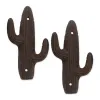Set of 2 Cactus Wall Hooks for Stylish Organization