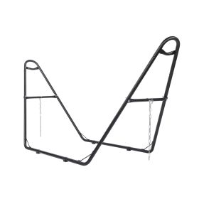 Double-Barrel Hammock Stand Only, Heavy Duty Iron Hammock Frame for All Hammocks, Easy Assembly Hammock Hanging Stand for Garden