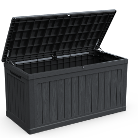 230 Gallon Large Outdoor Storage XXL Deck Box for Patio Furniture, Outdoor Cushions, Garden Tools and Sports/Pools Equipment, Waterproof Resin