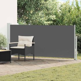 Retractable Side Awning Anthracite 196.85 x 62.99 in Polyester