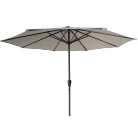 9' Outdoor Patio Aluminum Umbrella, Outdoor Table Umbrella,Market Umbrella with 8 Sturdy Ribs, UV 50+ Protection