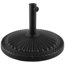 39lb Resin and Cement Outdoor Patio Umbrella Base, Black