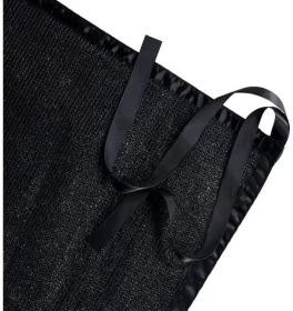 10ft*16ft Black quilted rope sunshade netting offers high-strength UV protection, durability, and wind resistance