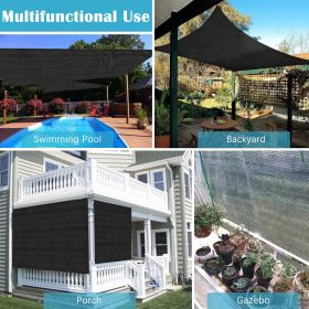 6.5ft*10ft Black sunshade netting fabric with high-strength UV protection, perfect for plant protection.