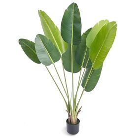 Artificial Birds Of Paradise Tree, 5 FT Tall Faux Plant, PE Material & Anti-Tip Tilt Protection Low-Maintenance Plant