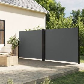 Retractable Side Awning Anthracite 63"x236.2
