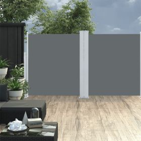 Retractable Side Awning Anthracite 55.1"x236.2
