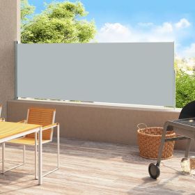 Patio Retractable Side Awning 78.7"x196.9" Gray