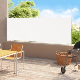 Patio Retractable Side Awning 78.7"x196.9" Cream