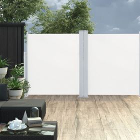 Retractable Side Awning Cream 55.1"x236.2