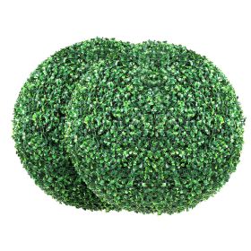 Artificial Topiaries Boxwood Trees, 16' Tall (2 Pieces), Ball-Shape Faux Topiaries Plant, All-year Green Feaux Plant Decorative Balls for Backyar