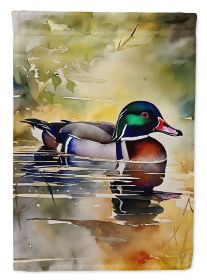 Wood Duck Garden Flag Mailbox Flag Decorative Yard Flag Banner Outside Patio Artwork Yard Flower Beds, Garden Size, Multicolor