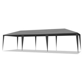 10'x30' Outdoor Party Tent With 8 Removable Sidewalls, Waterproof Canopy Patio Wedding Gazebo Black (Option: 25022213)