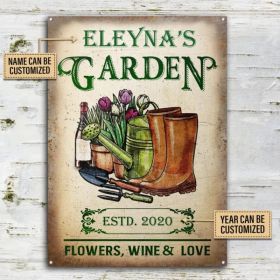 CIFbuy Personalized Gardening Flowers Love Metal Sign Plant Smiles Grow Love Vintage Garden Wall Decor - TikTok, Temu Pick-up Service (Option: defaulttitle)