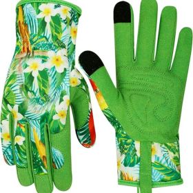 Leather Gardening Gloves for Women Thorn Proof Garden Gloves Touch Screen Working Gloves Gifts,M (Color: Colort)