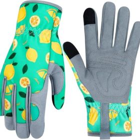 Leather Gardening Gloves for Women Thorn Proof Garden Gloves Touch Screen Working Gloves Gifts,M (Color: Color I)