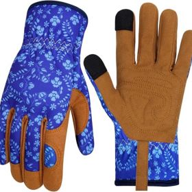 Leather Gardening Gloves for Women Thorn Proof Garden Gloves Touch Screen Working Gloves Gifts,M (Color: Colorj)