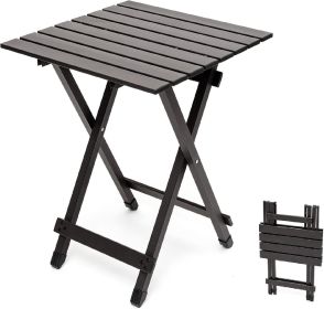 3 in 1 Folding Camping Table, Stool, and Footrest, Lightweight Portable up to 300 LBS, Easy to Carry for Beach, Fishing, Trip, Picnic, Lawn (Color: Brown-1set)