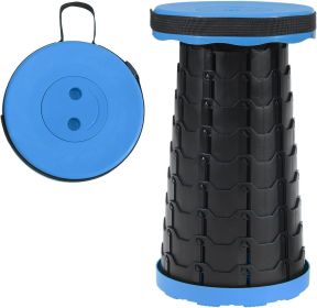 Portable Telescoping Foldable Stool - Lightweight, Outdoor Essential for Camping, Picnicking, Park Leisure, Fishing, Hiking & BBQ (Color: Blue)