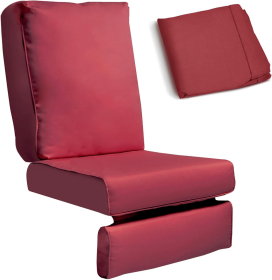 Recliner Replacement Cushion Cover, Washable Cushion Deep Seat Covers, UV Resistant, Fade Resistant, and Water Repellent (Color: Red)